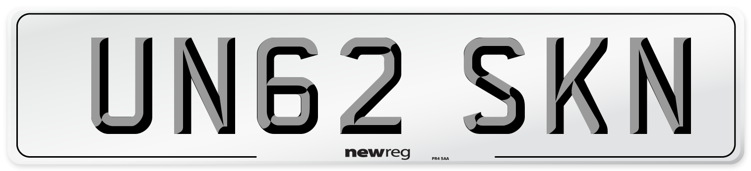 UN62 SKN Number Plate from New Reg